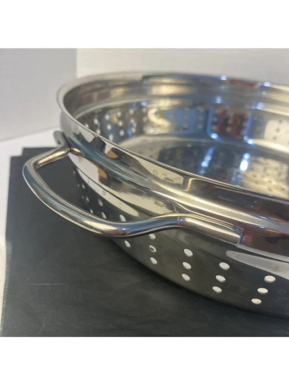 Stainless Steel Steamer Insert Fits 5 Qt Stock Pots Good Condition